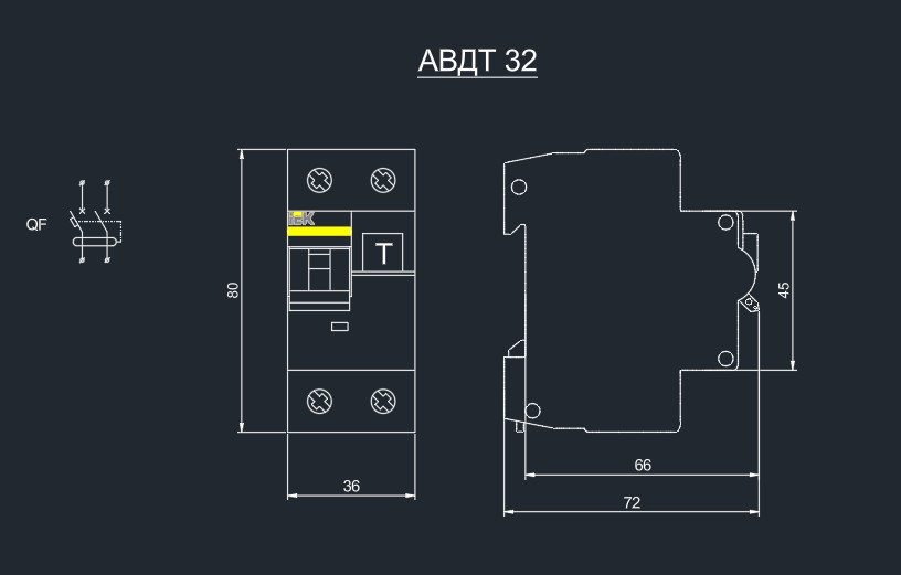 чертеж АВДТ32 IEK